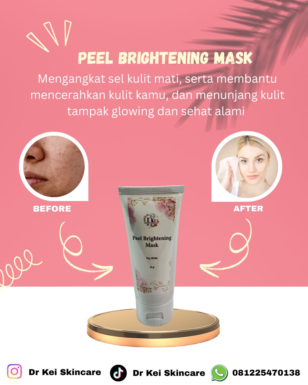 Dr Kei Beauty Care Peel Brightening Mask 60 Gr