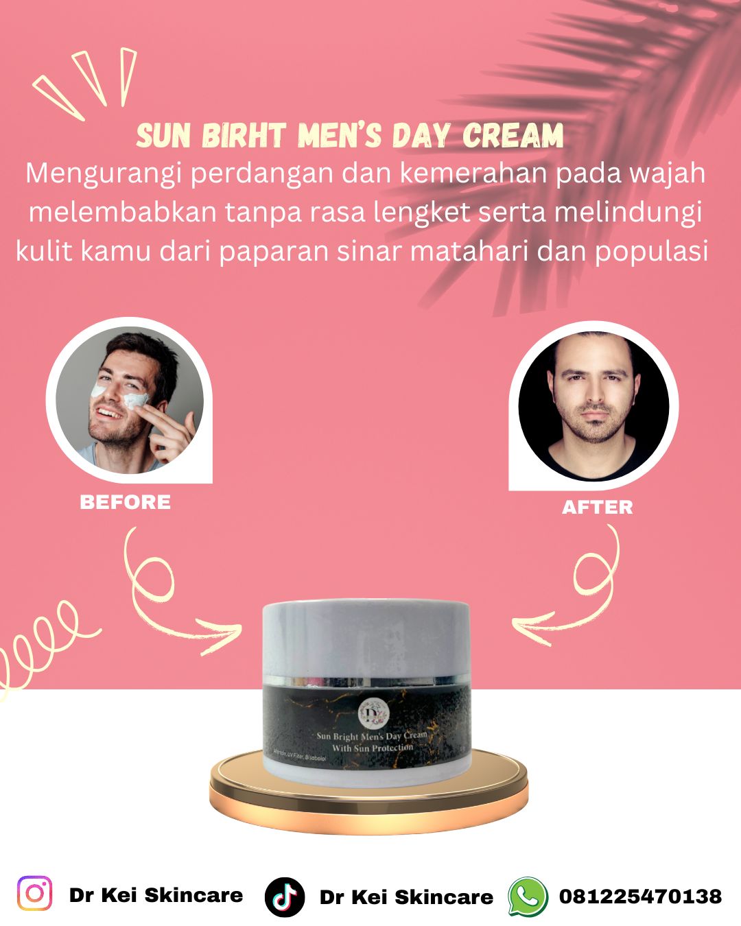 Dr Kei Beauty Care Sun Bright Mens Day Cream With Sun Protection 10 Gr